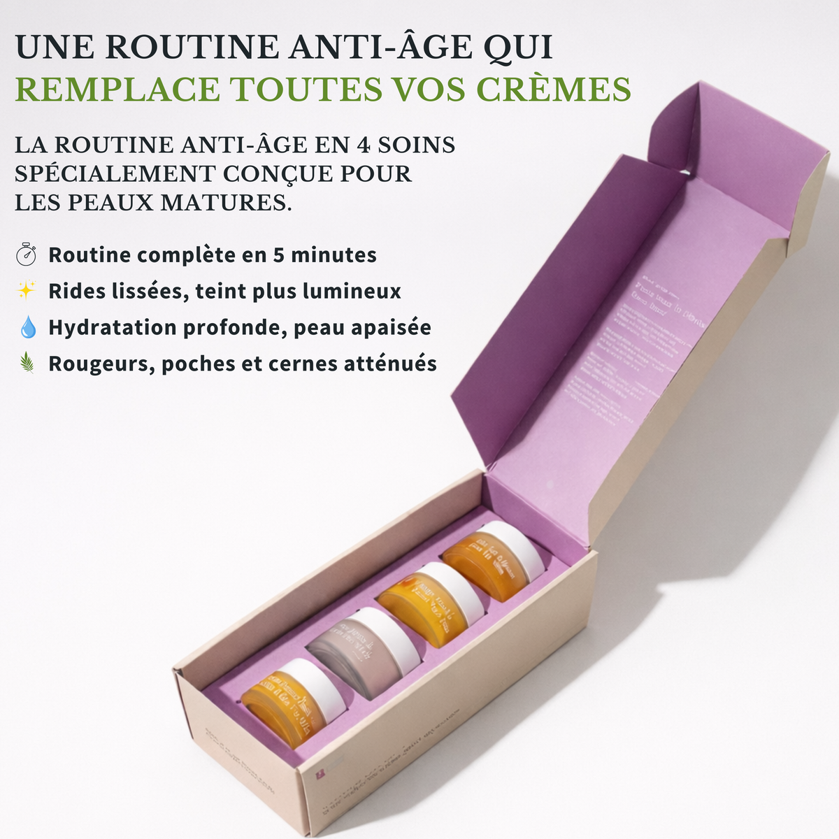 La routine anti-âge pour peaux matures - 4 soins complets